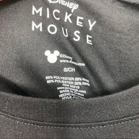 Disney T Shirt WMNS S Black Mickey Mouse Pocket Buddy World Lightweight Ears - Picture 4 of 6